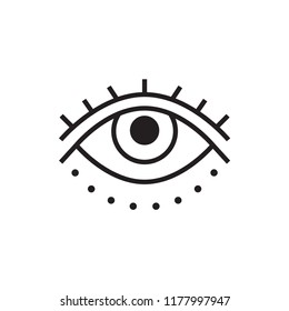 Eye tattoo flat icon. You can be used Eye tattoo icon for several purposes like: websites, UI, UX, print templates, promotional materials, info-graphics, web and mobile phone apps.
