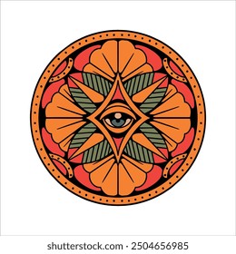 eye tattoo illustration vector design