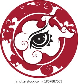 eye Tattoo logo nature cloud