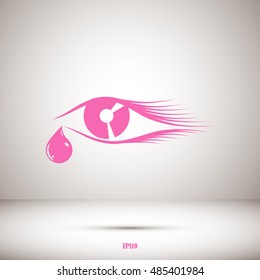 eye with a tear