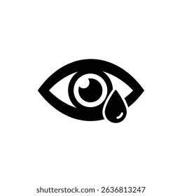 Eye with Tear Symbolizing Emotion Release and Healing