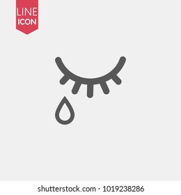 Eye Tears Bold Line Vector Icon