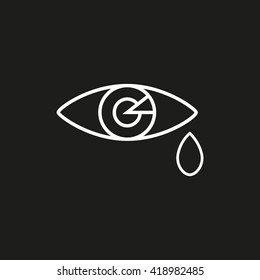 Eye Tears  Vector Icon