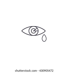 Eye Tears  Vector Icon