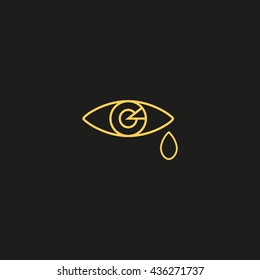 Eye Tears  Vector Icon