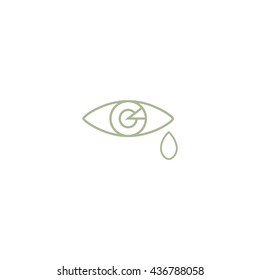 Eye Tears  Vector Icon