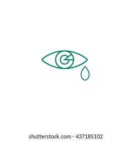 Eye Tears  Vector Icon