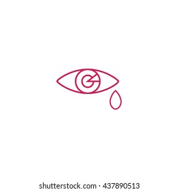 Eye Tears  Vector Icon