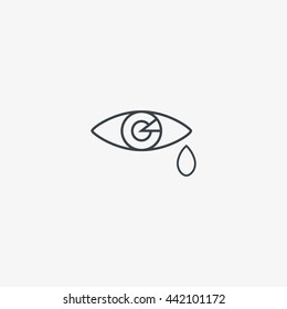 Eye Tears  Vector Icon
