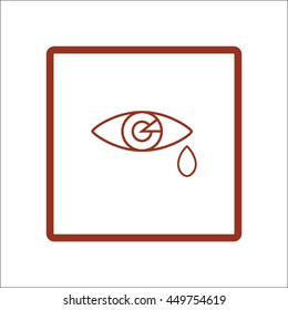 Eye Tears  Vector Icon