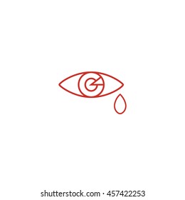 Eye Tears  Vector Icon