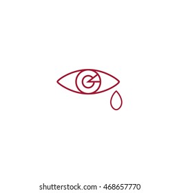 Eye Tears  Vector Icon