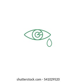 Eye Tears  Vector Icon