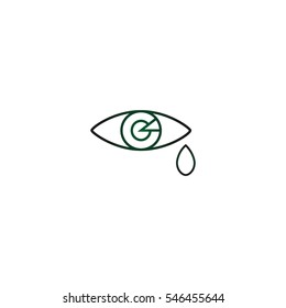Eye Tears  Vector Icon