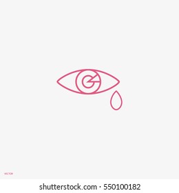 Eye Tears  Vector Icon