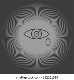 Eye Tears  Vector Icon