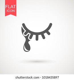 Eye Tears Vector Icon . Trendy Flat style for graphic design, Web site, UI