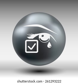 Eye with tears vector illustration eye isolated sign symbol illustration icon.