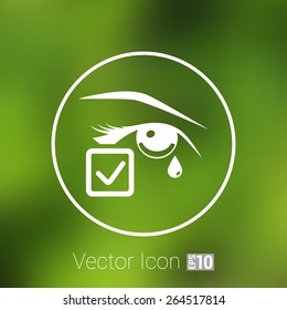 Eye with tears vector illustration eye isolated sign symbol illustration icon.