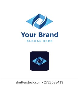 eye tech Design Logo Concept Vector Template