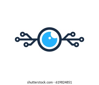 Eye Tech Icon Logo Design Element