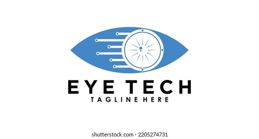 Eye Tech Logo Design With Creative Concept Premium Vector