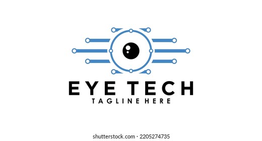 Eye Tech Logo Design With Creative Concept Premium Vector