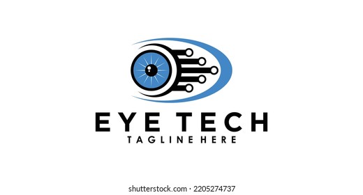 Eye Tech Logo Design With Creative Concept Premium Vector