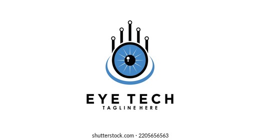 Eye Tech Logo Design With Creative Concept Premium Vector