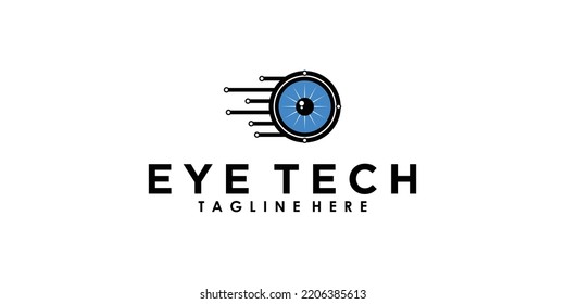 Eye Tech Logo Design With Creative Concept Premium Vector