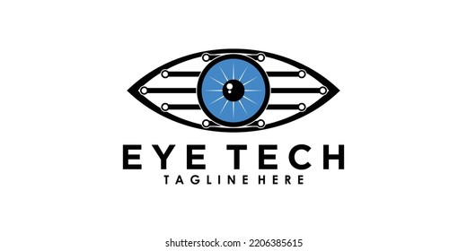 Eye Tech Logo Design With Creative Concept Premium Vector