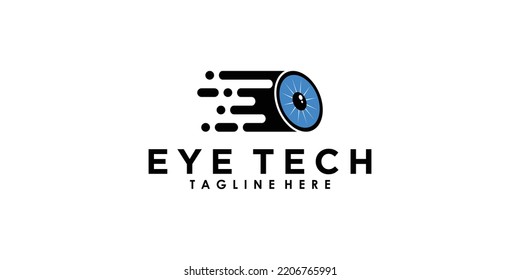 Eye Tech Logo Design With Creative Concept Premium Vector