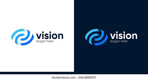 Eye Tech Logo Design. Globale Vision Logotyp Design Grafik Symbol Symbol Vektorgrafik.