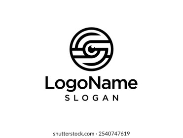 Eye Tech logo design vector, eye symbol icon, software logo, vector illustration