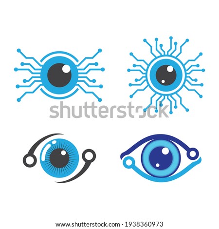 Eye tech logo images illustration design