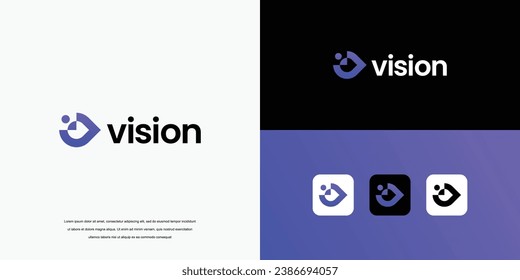 eye tech logo security, logo vector