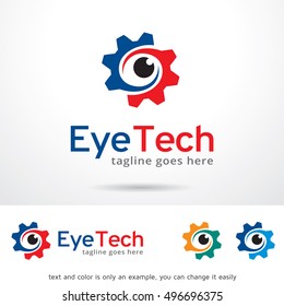 Eye Tech Logo Template Design Vector