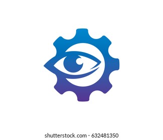 Eye Tech Logo Template Design Vector