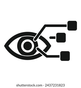 Eye tech overview icon simple vector. Breakdown solitary. Function cooperation