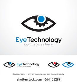 Eye Technology Logo Template Design Vector, Emblem, Design Concept, Creative Symbol, Icon