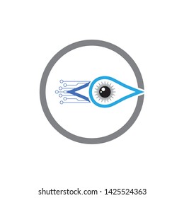 Eye technology logo vector template