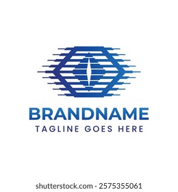 Eye Technology Modern Logo, for tech companies, AI developers, or cybersecurity firms