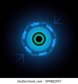 eye technology style on background