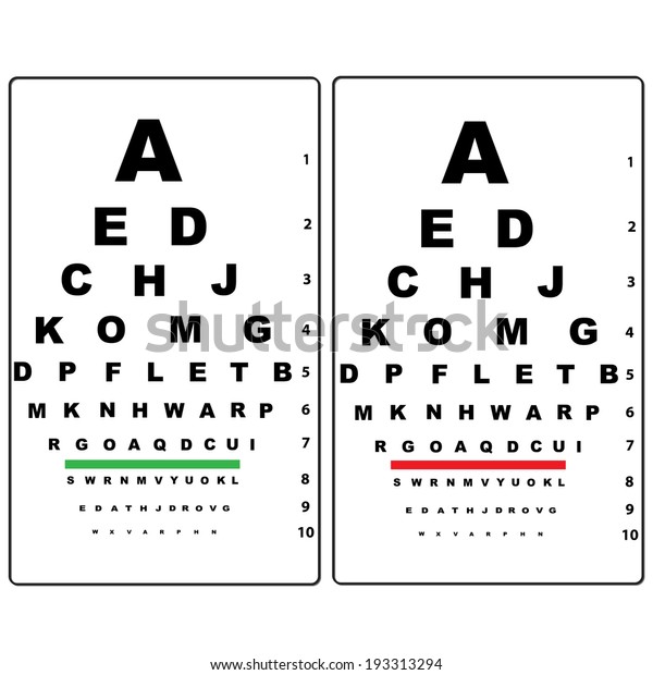 Eye Test Chart Stock Vector Royalty Free 193313294
