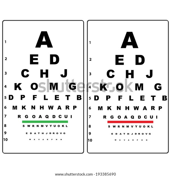 eye test chart stock vector royalty free 193385690