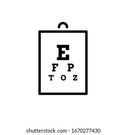 Eye Test Chart Vector Art Design Stock Vector - Illustration of