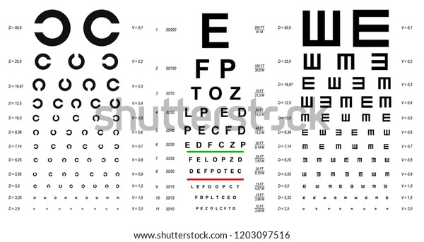Eye Exam Chart With Shapes