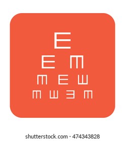 Eye Test Chart Vector Icon