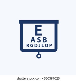 Eye test icon design,clean vector