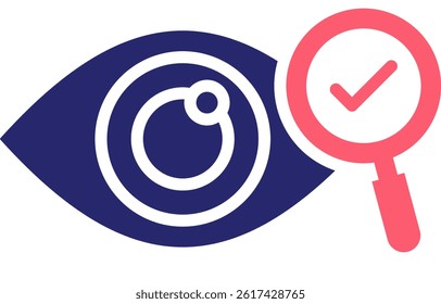 Eye Test Icon Fill Vector Illustration